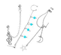 FOMIYES Boucles d'Oreilles Cartilage Pendantes Chaîne en Acier Inoxydable pour Femme Lot de 3 et Minimaliste Accessoire de Mode pour Fête ou