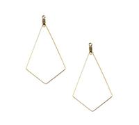 FOMIYES Boucles D'oreilles Géométriques à Double Trou Dorées En Acier Inoxydable, Cerceaux Pour Perles, Accessoire Bijou Diy, 50 Pièces, Usage Création Et Personnalisation
