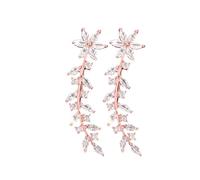 FOMIYES Boucles d'Oreilles Grimpantes Fleurs pour Femmes Bijoux Élégants en Acier Inoxydable Manchette d'Oreille Anti-Allergique Accessoire Chic pour Mariage Taille Unique