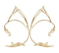 FOMIYES Boucles D'oreilles Manchettes D'oreilles De Fée Géométriques, Alliage Inaltérable Doré, Légères Piercing, Femmes Et Adolescentes, Usage Quotidien Et Look, Paire Élégante