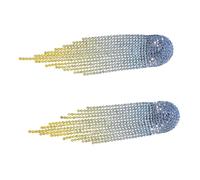 FOMIYES Boucles d'Oreilles Pendantes à Franges Dégradées pour Femmes Bijoux Élégants à Pierres Scintillantes Style Mariage et Soirée Accessoire pour Tenue Festive