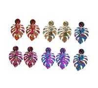 FOMIYES Boucles D'oreilles Pendantes Bohèmes à Paillettes Et Feuilles En Acrylique Léger, 5 Paires Multicolores, Pour Filles, Fêtes Et Mariage, Style Coloré Et Éclatant
