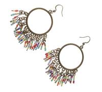 FOMIYES Boucles Doreilles Pendantes Ethniques Perles Dégradées Colorées pour Femmes Style Original et Durable Accessoire Chic Charme Féminin