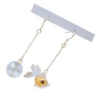 FOMIYES Boucles d'Oreilles Poisson Rouge Amusantes Uniques Asymétriques en Résine pour Femmes Bijoux Fantaisie Pendants 2023