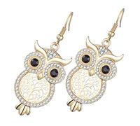 FOMIYES Boucles Oreilles Pendantes Charmes Hibou Avec Cat's Eye Pour Femmes Éblouissants