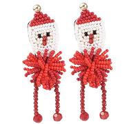 FOMIYES Boucles Oreilles Perlées de Noël Pendantes Créatives pour Femmes et Filles Accessoires Festifs