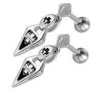 FOMIYES Boucles Oreilles Unisexes Acier Inoxydable avec Croix Vintage Légères et Durables pour et Adolescents Bijoux pour Fêtes et Usage