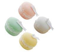 FOMIYES Bougies Parfumées Combustion Régulière Forme Macaron Lot de 4 en Cire de Soja et Paraffine Décoration Élégante Couleur pour Anniversaire ou Couleur Aléatoire