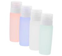 FOMIYES Bouteilles De Voyage 80 Ml En Silicone Souple Contenants Pour Liquide Bouteilles Portables Pour Shampoing Après-shampoing Produits De Toilette Couleur Aléatoire