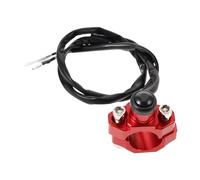 FOMIYES Bouton de Démarrage de Moto Hors-Piste Rouge Interrupteur D’Arrêt D’Urgence pour Quad et ATV Accessoire de Guidon Moto Compatible Commande de Coupure Moteur Rapide et Fiable