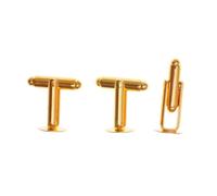 FOMIYES Boutons De Manchette Ronds en Métal Doré 12 Mm pour Chemise Française Accessoire Homme Élégant Formel Et Affaires Lot de 10 Pièces