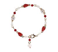 FOMIYES Bracelet Fraise Anneau De Fruits Petits Charmes Porte-clés Pendentif Cerise Porte-clés Lapin Panier Porte-baguettes Merci Autocollants Rose Sticker Mural Fraise Rouge Métal