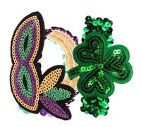 FOMIYES Bracelet Irlandais à Paillettes Vert 2 Pièces