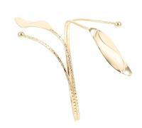 FOMIYES Bracelet Manchette Métal Feuilles Doré Ajustable pour Femme Punk Accessoire Présent Élégant Style Créatif Taille Unique Usage Quotidien