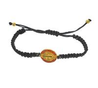 FOMIYES Bracelet Tressé Saint Benoît Réglable Cordon Rouge Médaille Religieuse Protection pour Femmes Hommes Bijoux Catholiques Chrétien Anniversaire