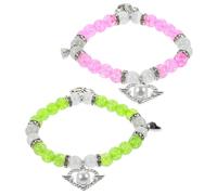 FOMIYES Bracelets Assortis pour Couples en Perles de Verre Aimant Élastiques et Décoratifs 1 Paire Bijou Délicat pour Saint-Valentin Présent Amoureux Femme Accessoire Mode Romantique