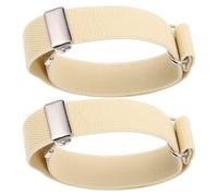 FOMIYES Brassards Élastiques Réglables en Polyester et Caoutchouc, 1 Paire Kaki, Support Antidérapant pour Manches de Chemise, Unisexes, Adaptés au Bureau et Cérémonies, Porte-manches