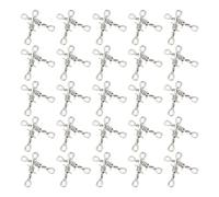 FOMIYES Breloques de Chaîne de Taille DIY 60 Pièces pour Bracelets et Colliers, Accessoires de Fabrication de Bijoux pour Créateurs, Argenté, Petites Dimensions, Loisirs Créatifs, Présent