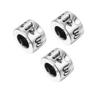 FOMIYES Breloques Pendentifs Six Mots Diy Argenté Petit Lot 3 Pièces, Accessoires Bijoux Faits Main, Pour Bracelets Et Colliers Artisanaux, Création Artisanale, Présent Diy, Fabrication Bijoux