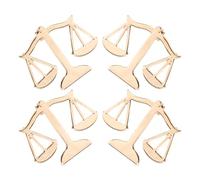 FOMIYES Broche de Justice en Métal Doré Lot de 4 Épinglettes Unisexes à Symbole Balance Accessoire de Costume pour Avocat et Élève Présent Diplôme pour Cérémonie Professionnelle