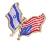 FOMIYES Broche Drapeau Américano-israélien Épingle Commémorative Amitié Entre Israël Et Us Décoration Patriotique Pour Fêtes Et Anniversaires Cadeau Symbolique