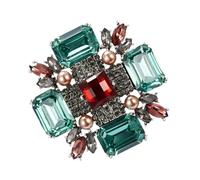 FOMIYES Broche Épingle Carrée Vintage avec Perles et Accessoire Robe Femme et Décoratif pour Fête et