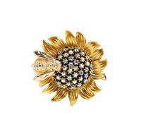 FOMIYES Broche Fleur de Éclatante Épingle Foulard Chic pour Femme Élégant et Unique pour Collier ou Manteau