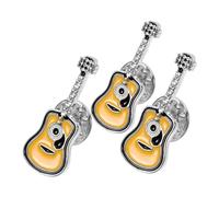 FOMIYES Broche Guitare Émaillée Rétro Ensemble de 3 Épingles à Accessoires de Mode pour Paquet et Vêtements Décoration
