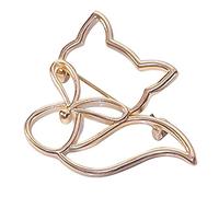 FOMIYES Broche Renard En Métal Doré Pour Femme Épingle à Vêtements Décorative Accessoire Élégant Pour Costume Broche Unique Pour Présents Et Occasions Spéciales Épingle à Châle Design Atypique