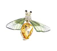 FOMIYES Broches En Forme D'Abeille Pour Femme Accessoires De Décoration De Mariage Épingles À Boutonnière Accessoires Mignons Bijoux En Forme D'Abeille Strass Vert