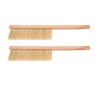 FOMIYES Brosse à Ruche Apiculture Double Rangée pour Nettoyage des Ruches, Outil Apicole Manche en Bois, Poils de Sanglier Doux, pour Entretien des Colonies, Nettoyage en Profondeur