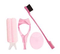 FOMIYES Brosse à Sourcils Double Embout Kit Pinceaux Makeup avec Brosse Nettoyante Visage Bigoudis Réutilisables Protège-mascara pour Voyages