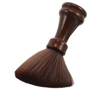 FOMIYES Brosse de Coiffure Professionnelle à Poils Doux avec Manche Bois Brosse de Nettoyage pour Salon et Barbier Balai de Cou pour Élimination Rapide des Cheveux Coupés Outil pour