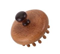 FOMIYES Brosse de Massage Cuir Chevelu en Bois Naturel Dragon et Phénix, Peigne à Dents Larges Antistatique 28 Dents, Manche Rond Ergonomique, Stimulation Méridiens, Usage Cheveux Secs