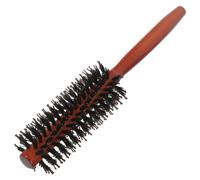 FOMIYES Brosse Ronde Poils Sanglier Manche Bois Ergonomique pour Cheveux Bouclés Afro Démêlante et Coiffante Design Spiralé pour Cheveux Longs et Courts