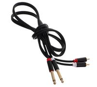 FOMIYES Câble D'interconnexion Audio Stéréo 6,35mm PVC à Double Connecteur | Connexion Stable, Signal Clair, Usage en Studio D'enregistrement et Production Musicale, Gaine PVC