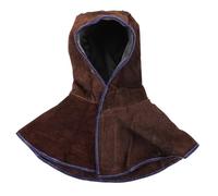 FOMIYES Cagoule de Soudage Ignifugée en Cuir Résistant aux Étincelles, Bonnet de Soudeur avec Protection de Nuque, Doublure Coton Confortable, Réglable par Bande Couleur Couleur Aléatoire