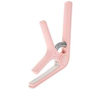 FOMIYES Capodastre pour Guitare Accordeur Électronique Anti Dérapant Rose | Usage pour Guitare Acoustique et Ukulélé, Plastique et Silicone, Protection et Réglage Précis