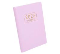 FOMIYES Carnet Agenda A7 2026 Mini Format Rose Starlight Agenda Mensuel Portable avec Couverture PU Papier Épais Anti-Traversée Reliure Cousue pour Organisation Quotidienne