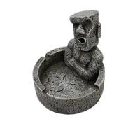 FOMIYES Cendrier Moai en Résine 1pc, Statue de Pâques Rétro, Facile à Utiliser, Décoration de Bureau, Cendrier pour Fumoir, pour Maison et Étagère