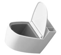 FOMIYES Cendrier Mural en Acier Inoxydable Blanc Couvercle, Original de Toilettes, 1 Pièce, Cendrier pour Fumeurs pour Salle de Bain, Bureau et Maison, Anti-Cendres Volantes