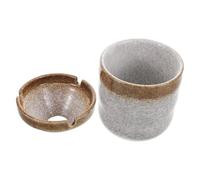 FOMIYES Cendrier Original en Céramique Japonerie Style Chinois 4.3 X 3.4 Pouces Coupe-Vent Pratique pour Salle à Manger et Restaurant Sushi