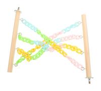 FOMIYES Chaîne d'escalade et Balançoire Suspendue pour Planeurs de Sucre et Hamsters, D'activité et d'exercice en Bois Robuste pour Cage, Accessoire Amusant et Décoratif pour Petits