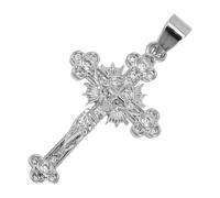 FOMIYES Charm Croix Blanc Platine pour Création de Bijoux Diy Pendentif Brillant Scintillant Accessoire pour Colliers Bracelets et Confortable pour Usage et Occasions Spéciales