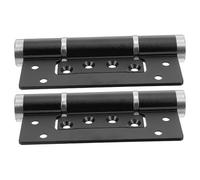 FOMIYES Charnières de Porte Invisibles à Fermeture Amortie Hydraulique 14 CM Aluminium Noir 2 Pièces Ressort à Fermeture Automatique pour Portes Intérieures la Cuisine et Bureau