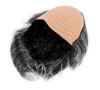FOMIYES chauve capillaire chauve déguisement chauve capillaire grise perruques chauves pour hommes âgés vieil homme bonnets chauves fibre chimique Grey