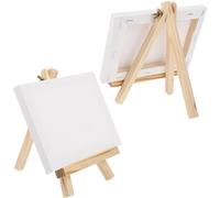 FOMIYES Chevalet en Bois Mini Support à Tableaux, Présentoir de Table Pliable à 3 Pieds, Blanc, Léger, Finition Soignée, pour Étudiants et Débutants, Ateliers D’art et Cours de Peinture