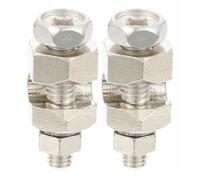 FOMIYES Clip de Mise la Terre Solaire 2 Pièces en Acier Inoxydable pour Câbles Photovoltaïques, Raccord Boulonné Réglable, Protection Étanche pour Installation Électrique Solaire