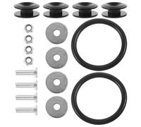 FOMIYES Clips de Fixation Rapide en Alliage D'aluminium Noir pour Pare-chocs et Arrière, Vis Renforcée, Accessoires de Pare-chocs Universels pour Réparation et Modification Automobile