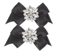 FOMIYES Clips Décoratifs pour Chaussures avec Nœud et Cristaux Boucles de Chaussures Réutilisables Accessoires pour Escarpins